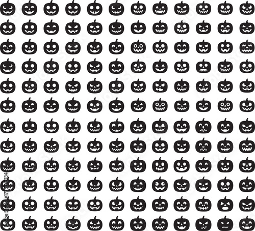 Cute ghost pumpkin halloween icon for spooky season celebrations