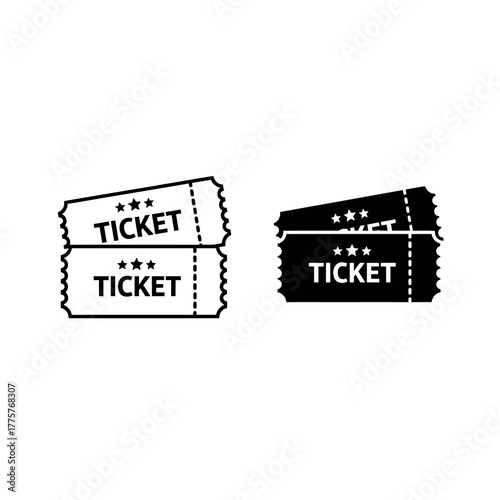 Two tickets stacked together ready for a movie or event.