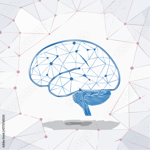 Blue brain network structure showing neural connections