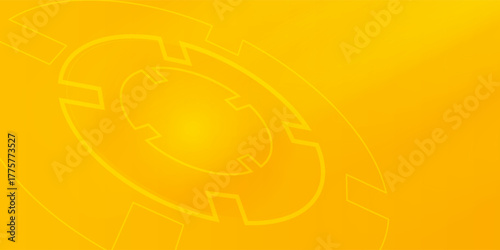 bright yellow abstract geometric background with futuristic circles. modern creative trendy design eps 10.
