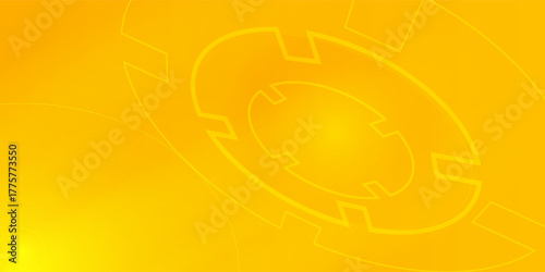 bright yellow abstract geometric background with futuristic circles. modern creative trendy design eps 10.