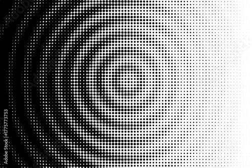 Black and White Halftone Circle Pattern