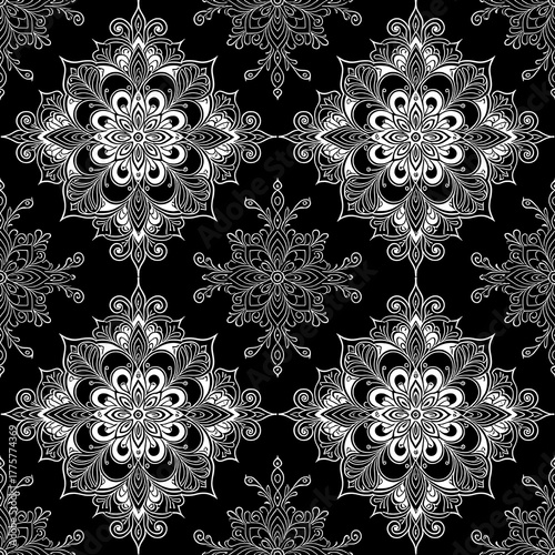 Black and White Lace Seamless Repeat