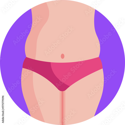 Abdominal obesity illustration – represents excess fat around the stomach area.