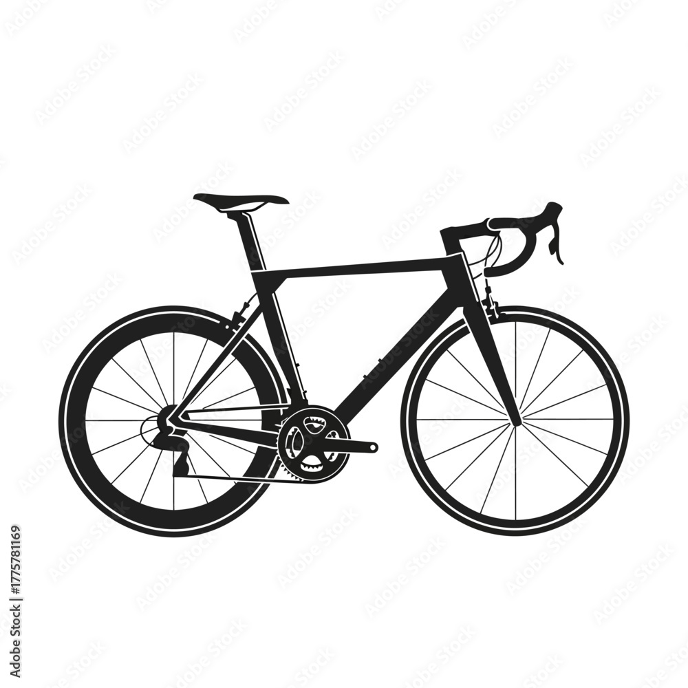 Obraz premium Black Racing Road Bicycle