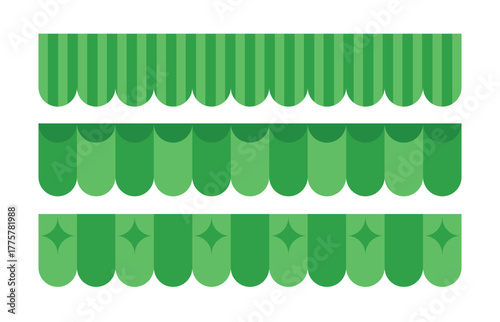 Design element roof green eco abstract isolated