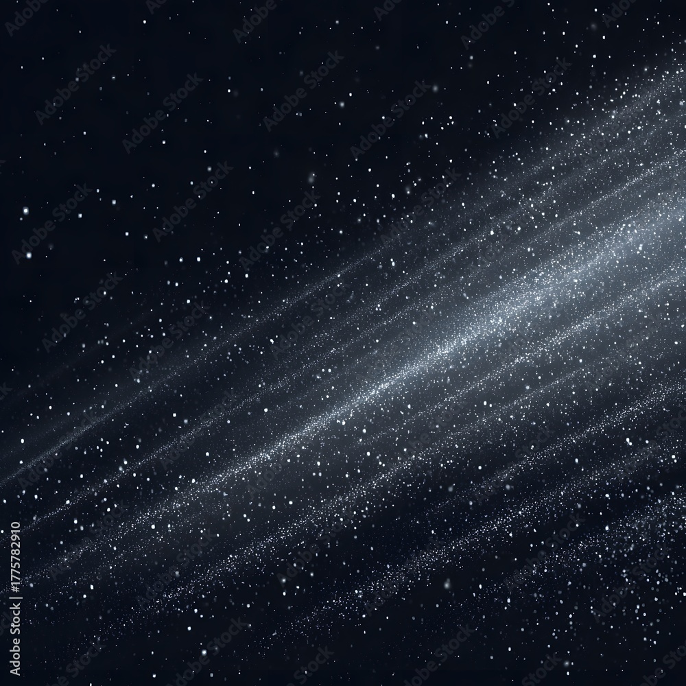 Naklejka premium line art abstract texture on black background with dynamic dust particles and minimalist cosmic light effect