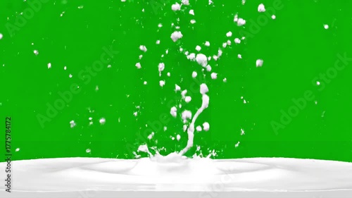 Wallpaper Mural 3D Animated Effects with milk splash on green screen and transparent background animation of white liquid chroma key alpha channel prores 4444 in 4k uhd resolution included distortion, overlay Torontodigital.ca