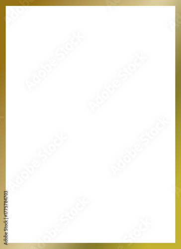 Gold Border Frame Template Portrait