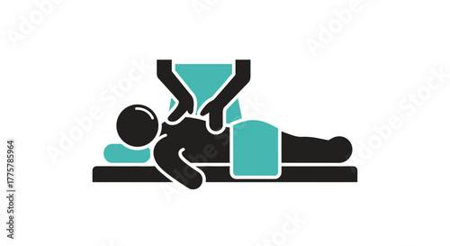 Relaxing massage therapy session with a person lying face down on a table