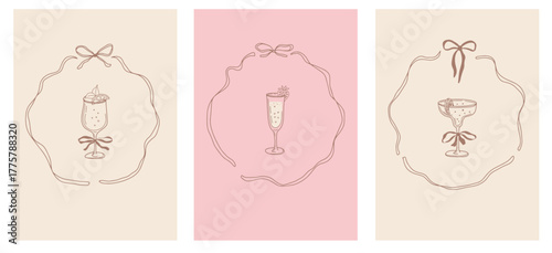 Modern Cocktail Frame Collection for Decorative Projects