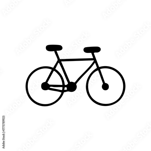 Basic black road bike silhouette