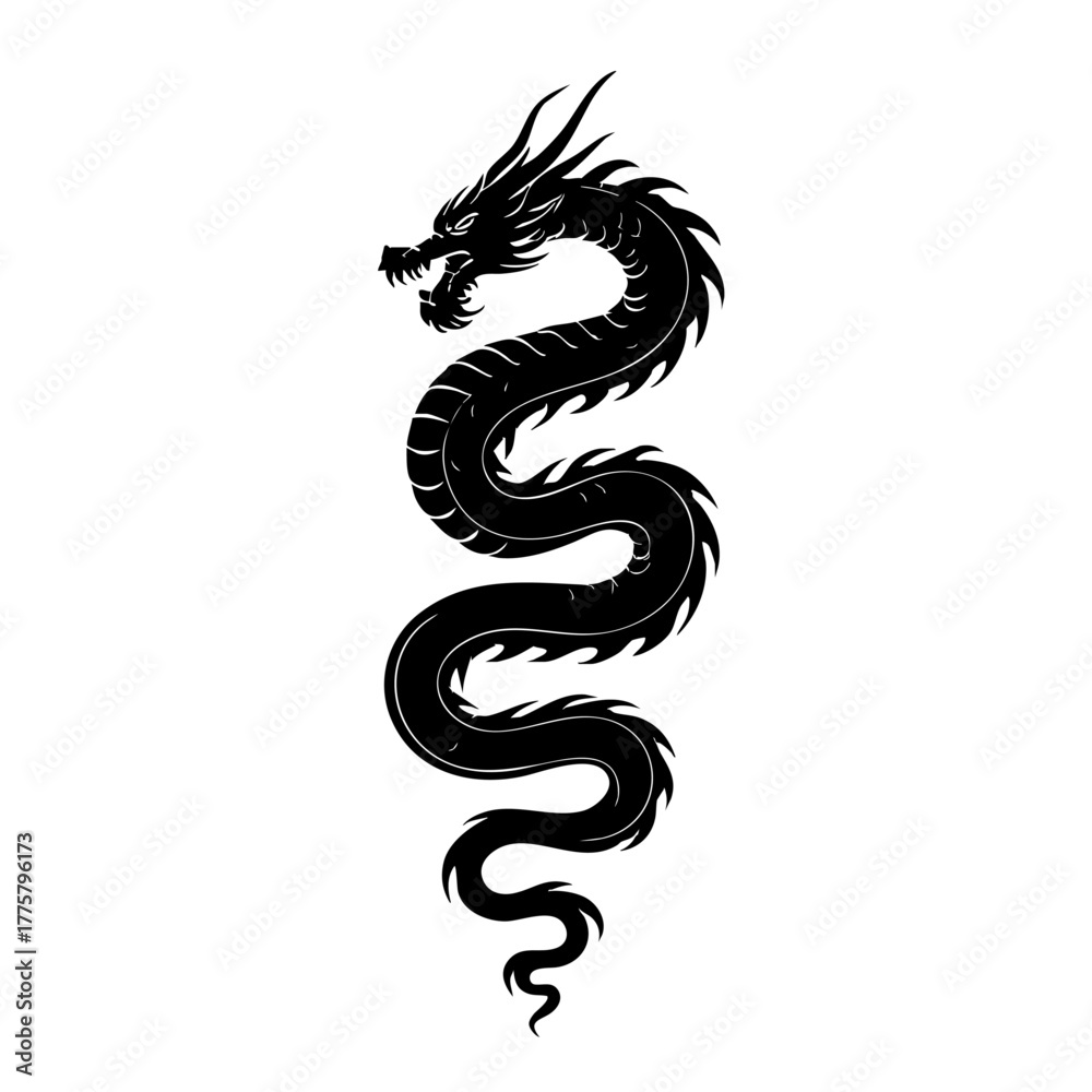 Fototapeta premium Serpent Spirit Dragon vector