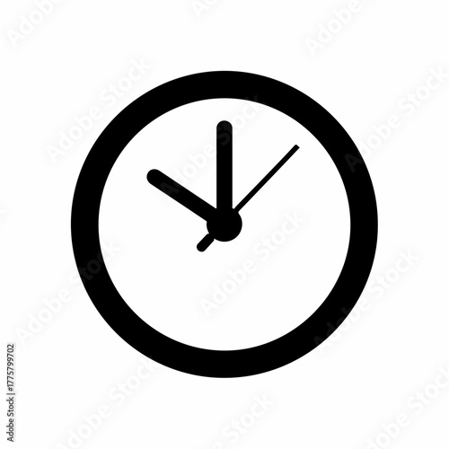 Clock icon in trendy flat style isolated on background. Clock icon page symbol for your web site design Clock icon logo, app, UI. Clock icon Vector illustration