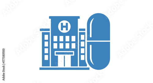 Healthcare and medication a visual representation of hospital and pharmaceutical concepts