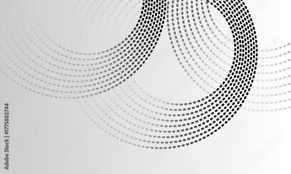 3D blue techno background. Big data visualization on dark space with dotted lines shape effect decoration. Modern graphic design element dots circle style concept for flyer, card, or brochure cover