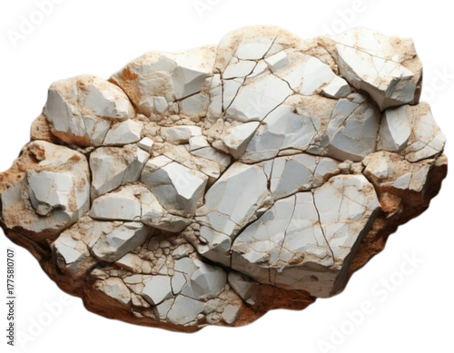 White fragment stone shape cut out transparent background png 