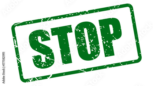 Stop stamp with grunge texture