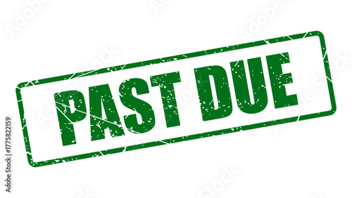 Past due stamp with grunge texture