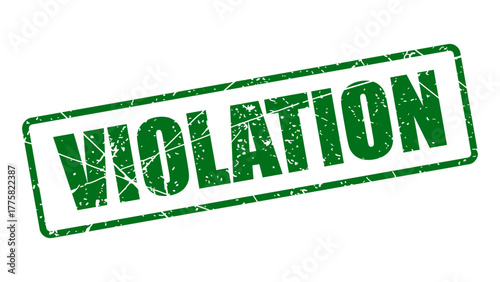 Violation stamp with grunge texture