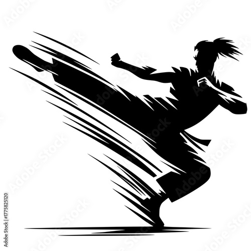 Silhouette of inner power silat