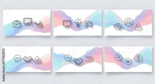 set of business cards