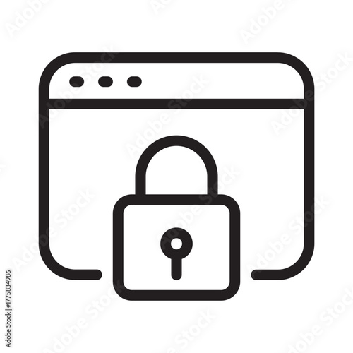 Browser window with lock icon for secure browsing and HTTPS protection.