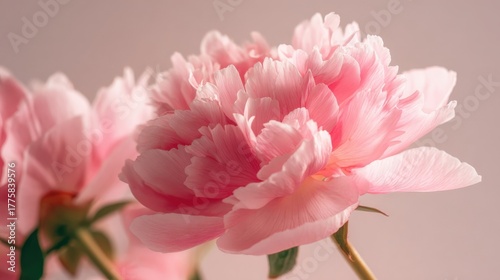 Romantic Pink Peony Blossom Close-Up: Delicate Floral Beauty for Spring, Summer, and Wedding Designs