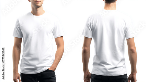 メンズ用Tシャツサイズモデル