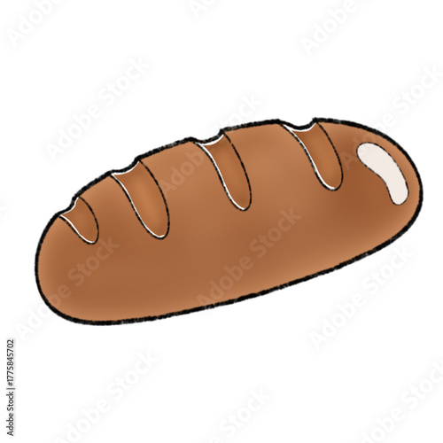 bread isolated on white background
