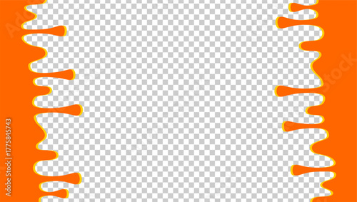 Dripping honey illustration. Honey dripping on transparent pattern background. Dripped honey illustration. Honey drips on transparent background. Symbol of dripping honey illustration.