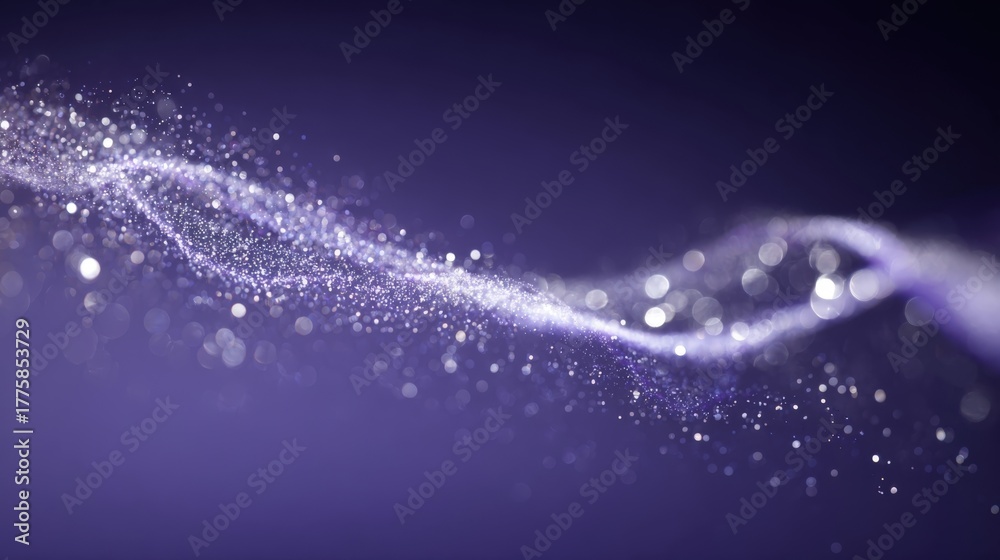 Obraz premium Abstract Particle Wave in Purple: A Modern, Elegant Background for Technology and Science Concepts