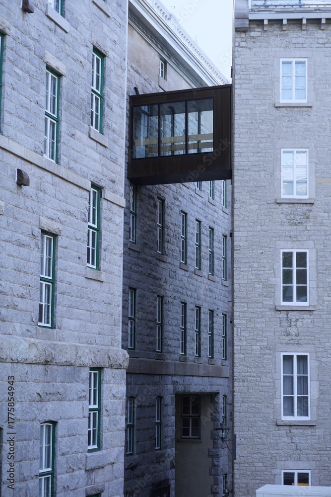 Fototapeta premium Small bridge connecting two buildings