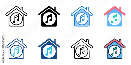 Studio icon set multiple style collection 
