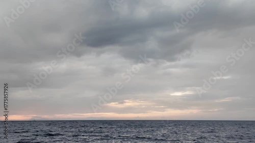 Magnificent sunset while sailing on a boat in the Aegean Sea.	

