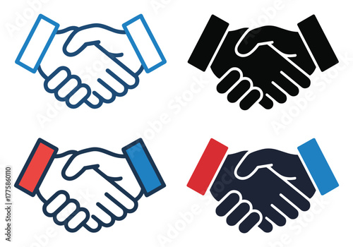 Outline icons: web, mobile, brain, voting, network, digital concepts set