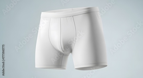 White Male Boxer Briefs Underwear in Studio Setting