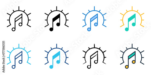 Scale icon set multiple style collection 
