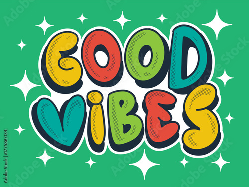 good vibes typography