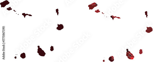 Cape Verde Country Border Outline Shape Map