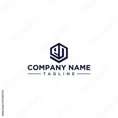 ED creative design outline of hexagon shape	