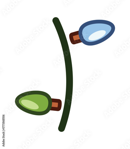 Christmas garland string with lamps