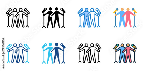 Duet icon set multiple style collection 
