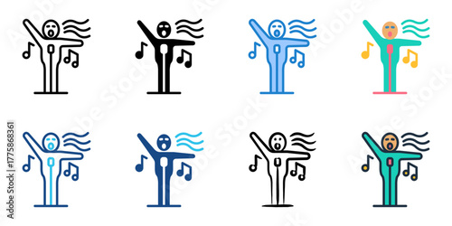 Opera icon set multiple style collection 
