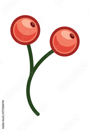 Christmas berry natural decoration design