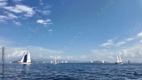  Bodrum Sailing Cup, Gulet Wooden Sailboats and sailing yachts racing.