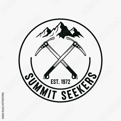 Summit Seekers logo featuring crossed ice axes and mountain peaks.