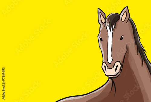 年賀状, 午年, 馬, 午, 謹賀新年, 和風, 和柄, 筆文字, 文字, 手書き, ハッピーニューイヤー