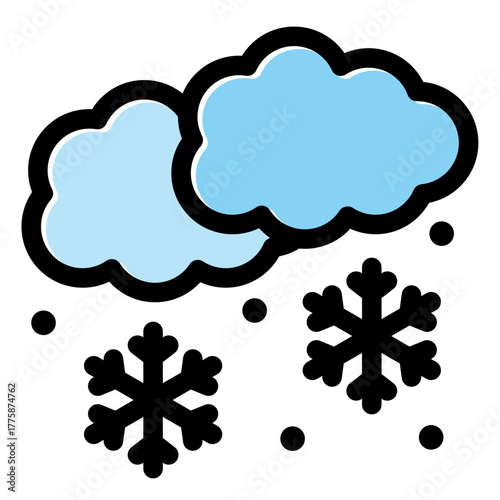 winter snowing icon