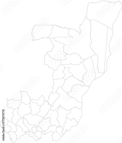CONGO MAP with its administrative divisions and regions